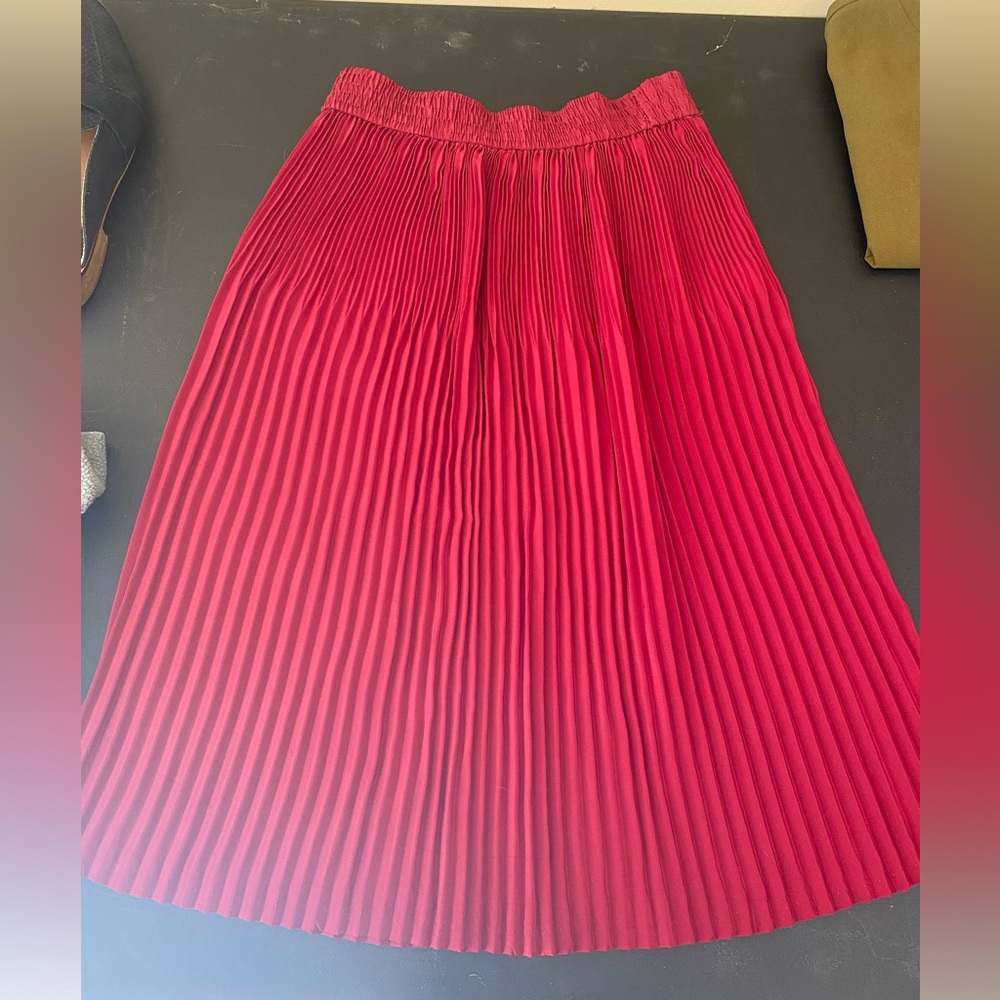 Skirt one size fits - ribbed red